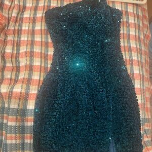 Sequin Mini Dress in Blue